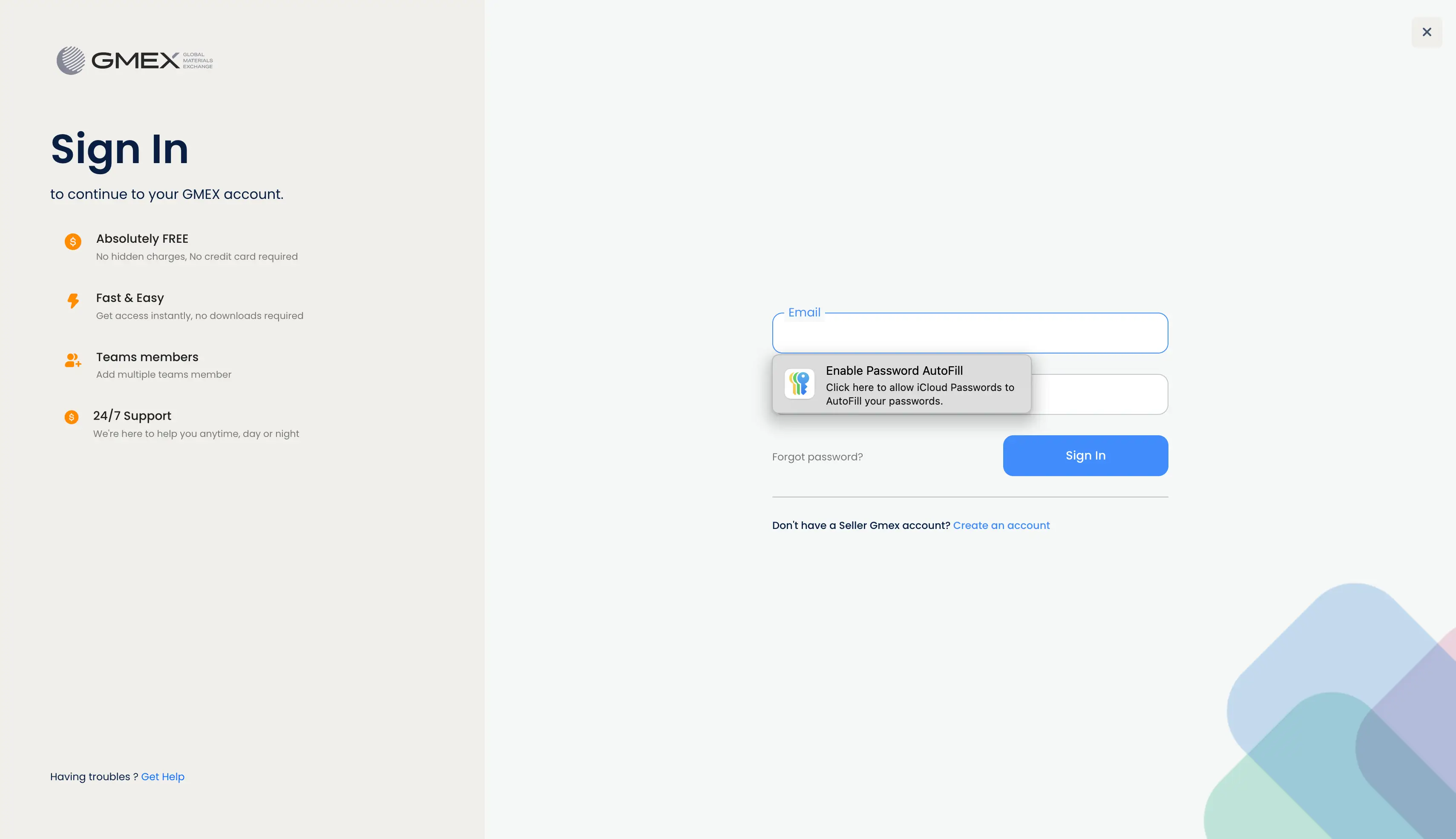 A UI design concept from Figma for the GMEX Seller ERP system, currently in development.