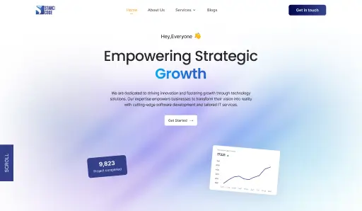 A screenshot of the responsive corporate website designed for StanceCode Technology